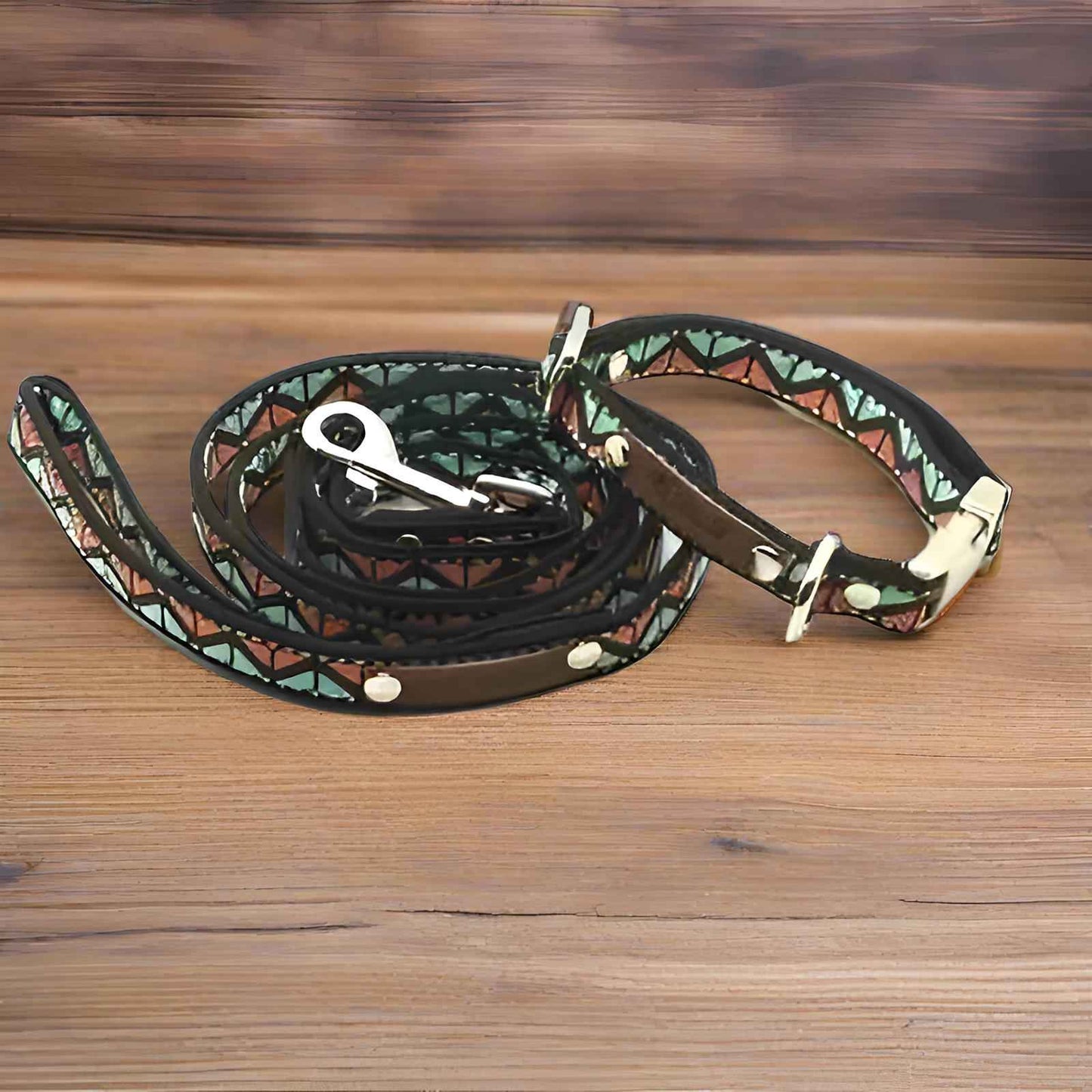 Finnigan's Whimsical Designer Dog Collar Set with Lead